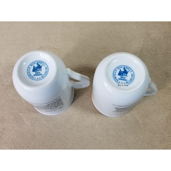 Norman Rockwell Coffee Mug Tea Cup 10oz The Cobbler 1982 A Dollhouse Japan x2 - Picture 10 of 12